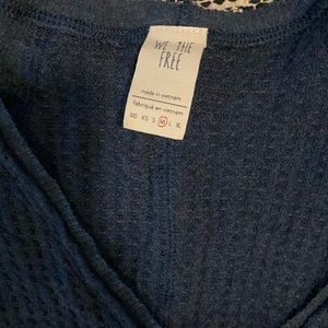 Free People Tops - Free people blue thermal top Free People Tops - Free people blue thermal top